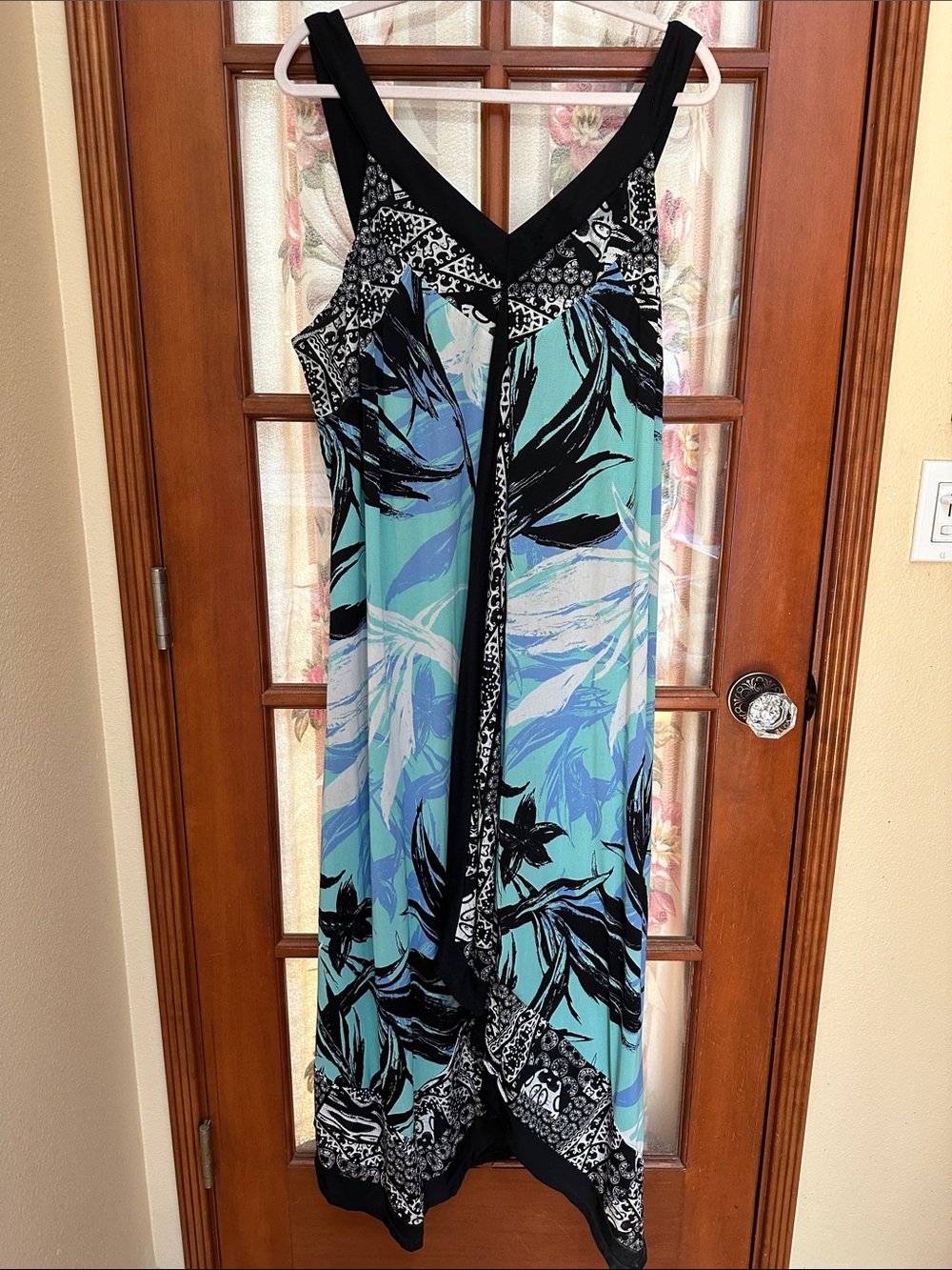 Flowy Summer Maxi Dress tropical floral print